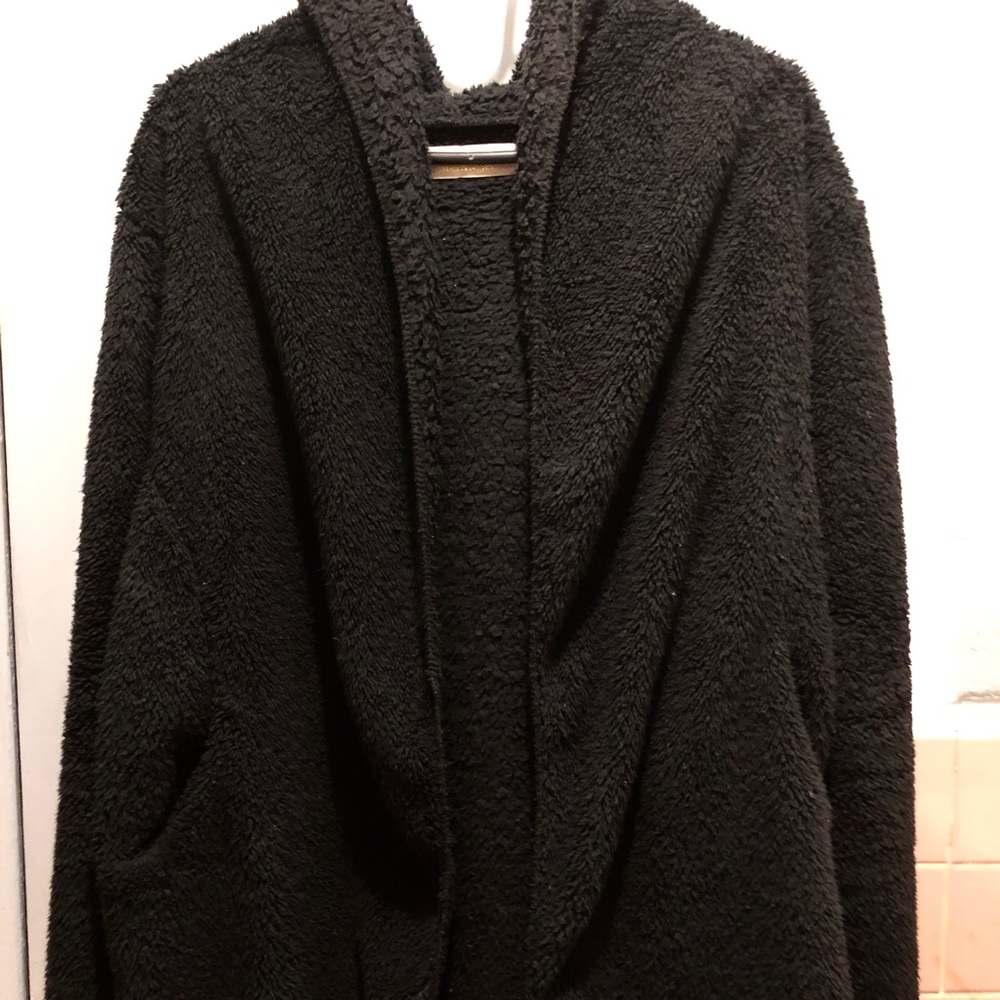🖤Black Oversized Teddy Cardigan Jacket w/ Hood🖤